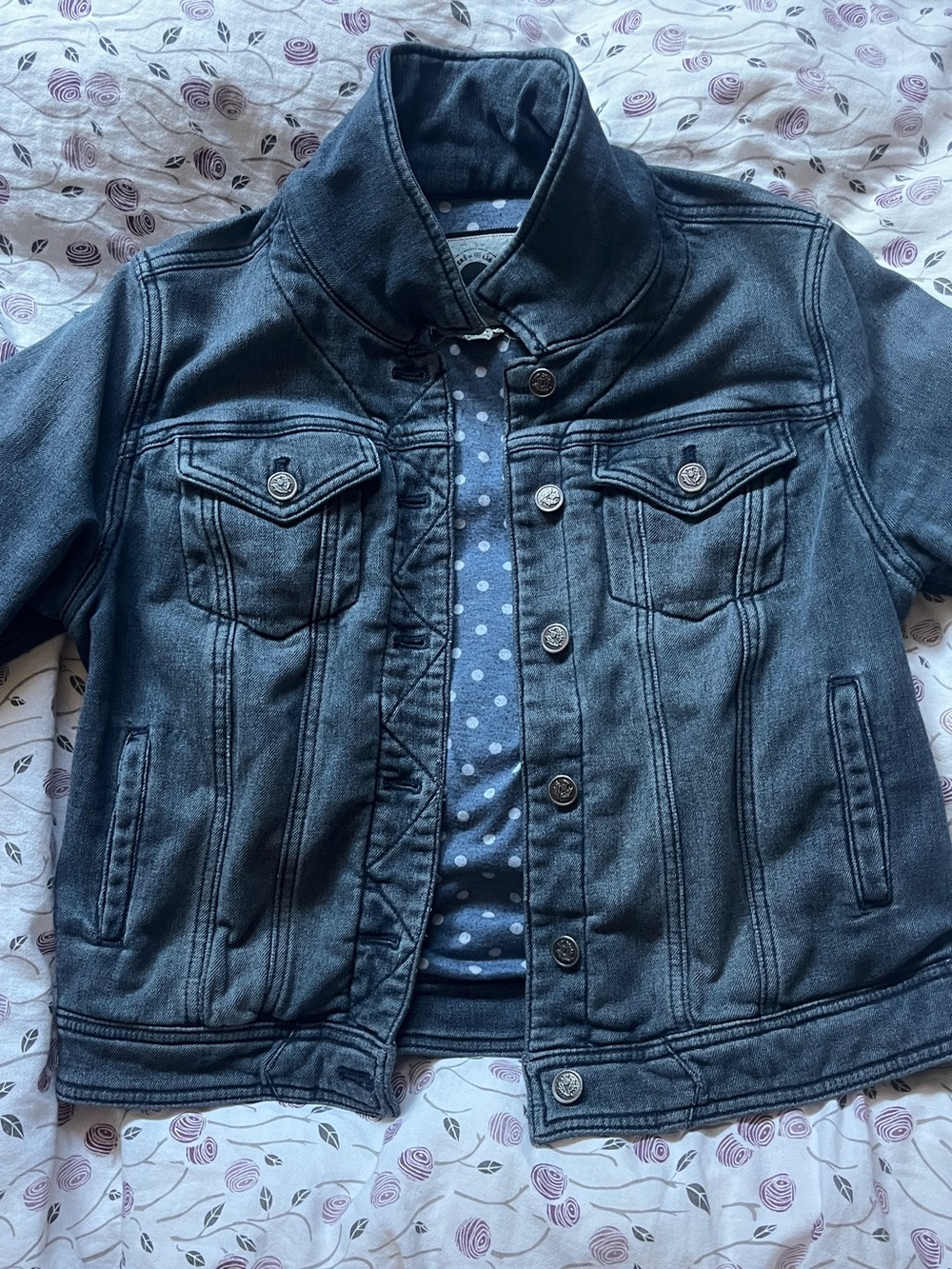 vintage anthropologie daughters of the liberation jean jacket